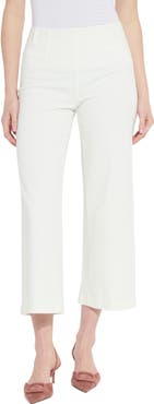 Lysse Layton Pull-On High Waist Crop Wide Leg Knit Jeans