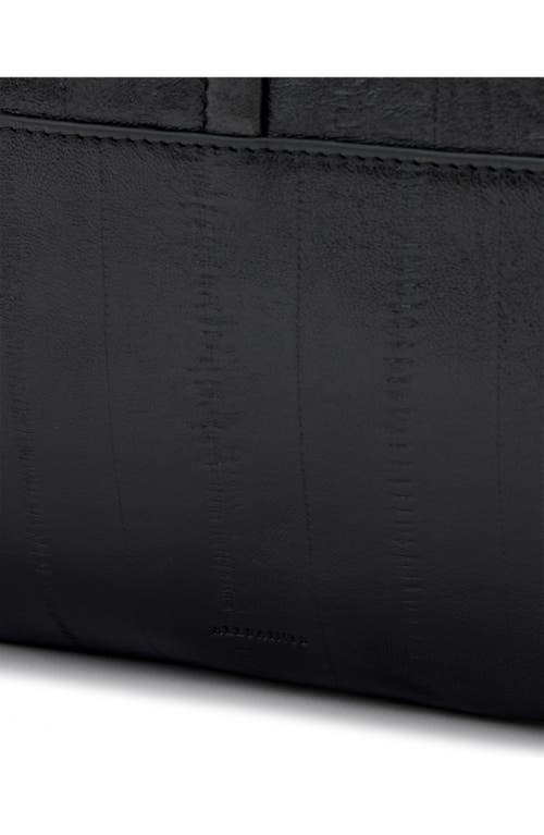 Allsaints Asha Eel-embossed Leather Shoulder Bag In Black