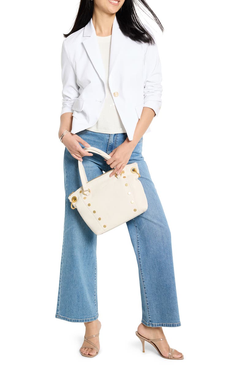 NIC+ZOE Seasonless Cotton Blend Blazer, Alternate, color, Paper White