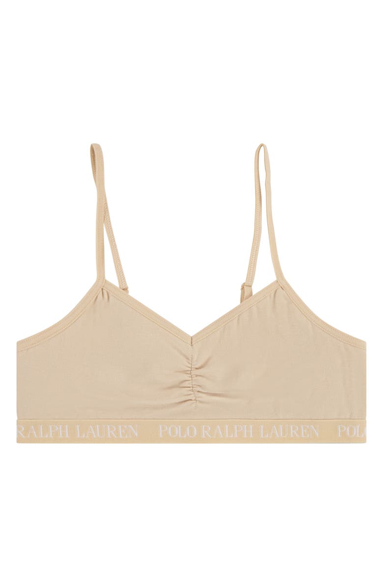 Ralph Lauren Kids' Assorted 2-Pack Stretch Cotton Bralettes, Alternate, color, Light Cream