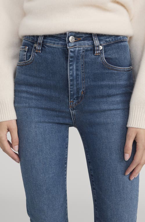 Frame The Pencil High Waist Slim Straight Leg Jeans In Blue