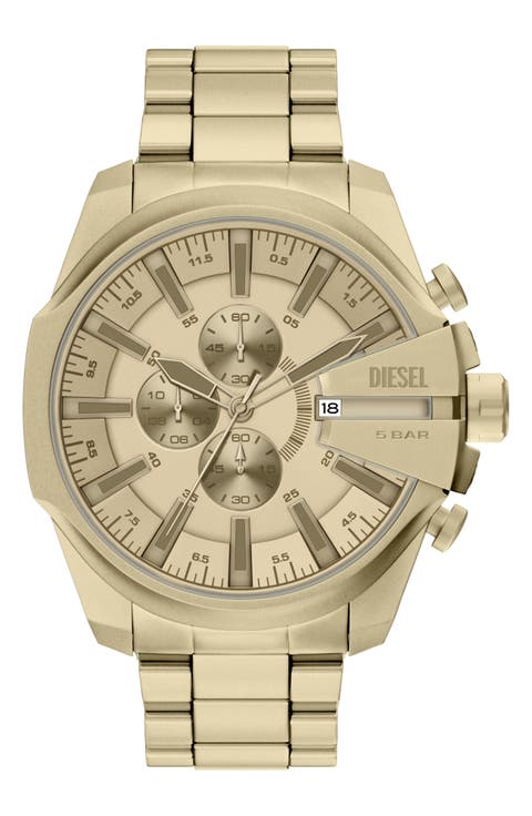 Mega Chief Gunmetal Chronograph Bracelet Watch, 48mm