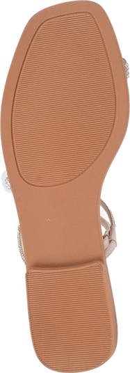 Rhinestone Tubular Slide Sandal