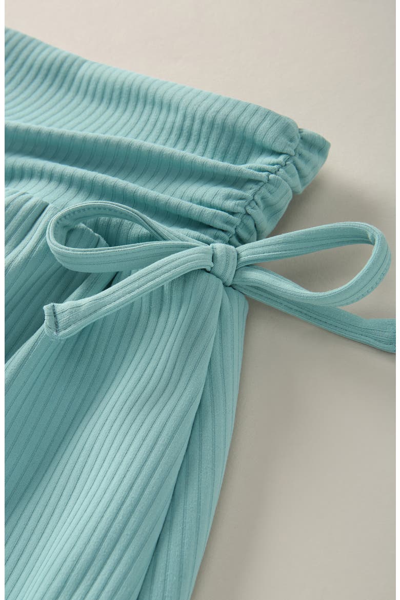 Kids' Rhythym Rib Tank & Shorts Set, Alternate, color, TEAL AQUIFER