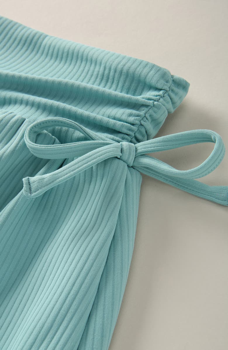 Zella Girl Kids' Rhythym Rib Tank & Shorts Set, Alternate, color, Teal Aquifer
