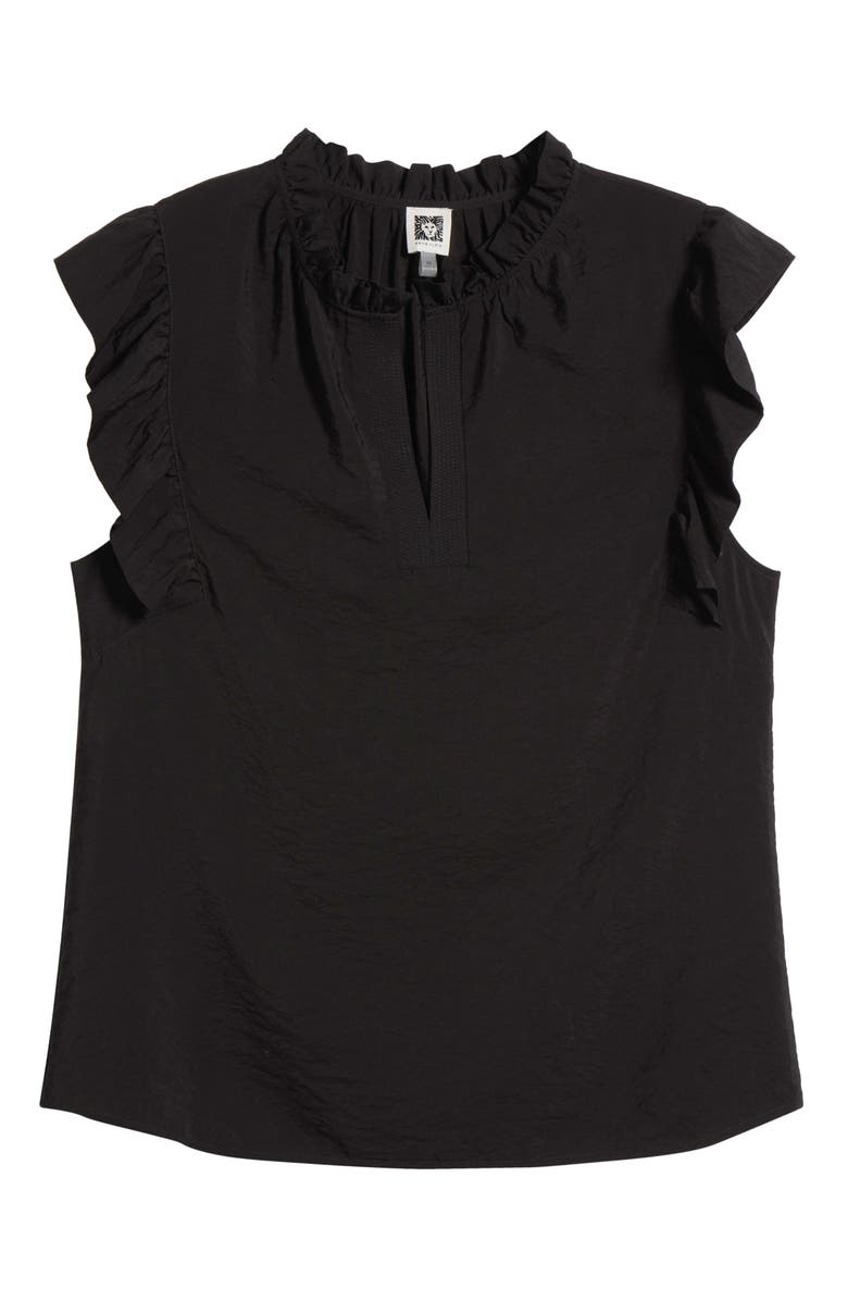 Anne Klein Textured Flutter Sleeve Woven Top, Alternate, color, 