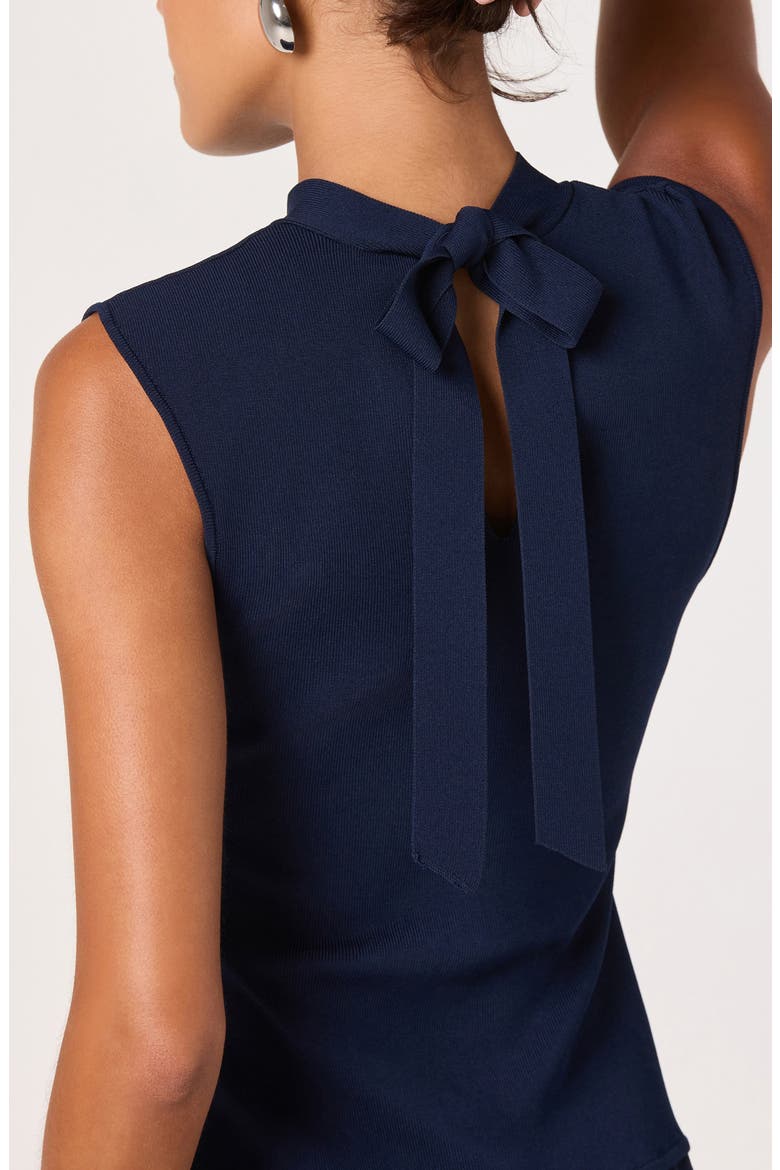 Mixed Media Dress, Alternate, color, NAVY