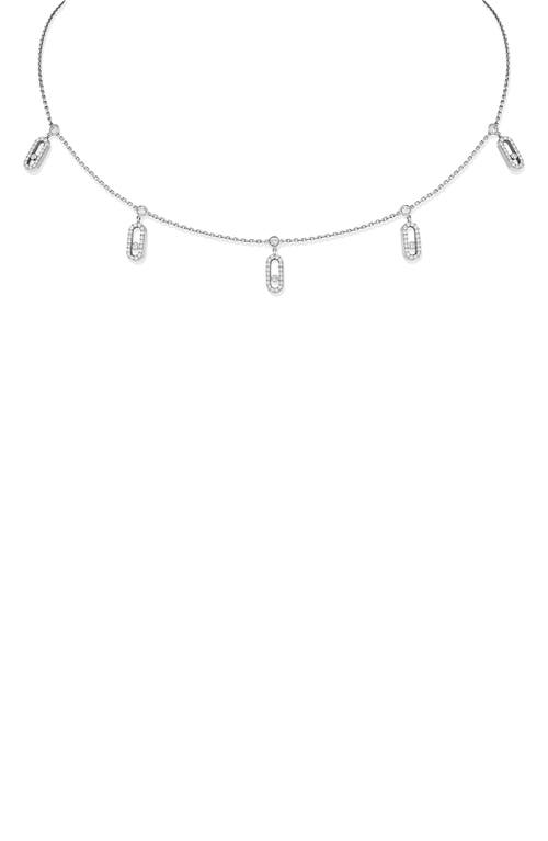 Messika Move Uno Tassel 18-karat White Gold Diamond Choker In White Gold