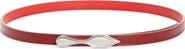 Christian Louboutin Bettina Reversible Leather Skinny Belt