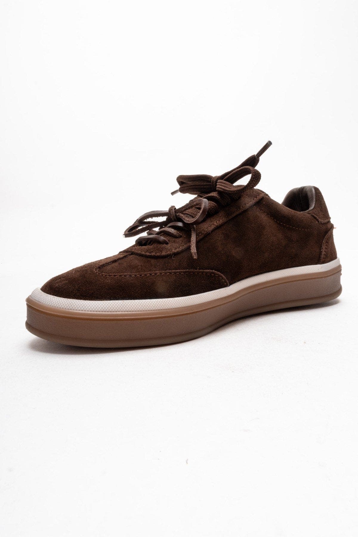 Forever & Always Shoes Melle Leather Sneaker, Alternate, color, Brown Suede
