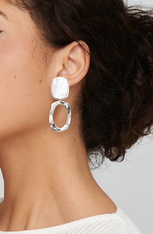 Ippolita Sterling Silver Rock Candy Mother Of Pearl Long Oval & Large Frame Drop Earrings In Silver/mother Of Pearl