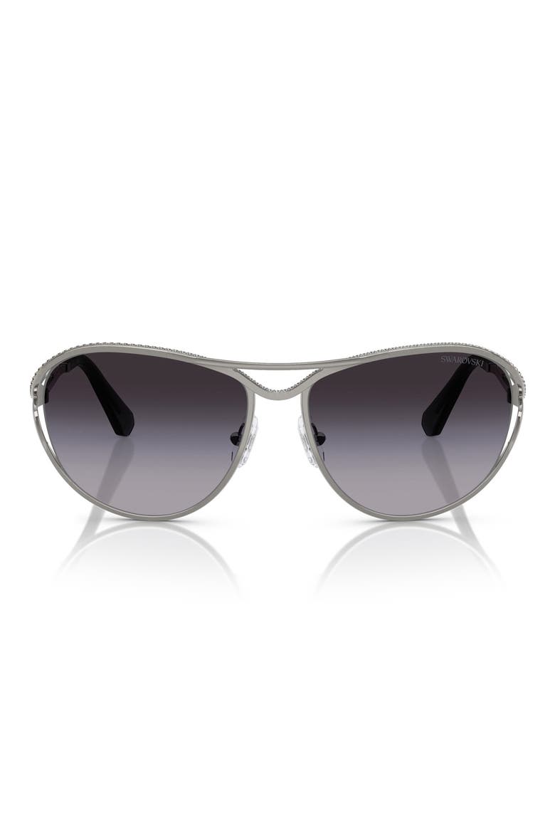 59mm Gradient Pilot Sunglasses, Main, color, GUNMETAL