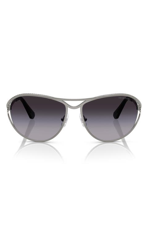 59mm Gradient Pilot Sunglasses