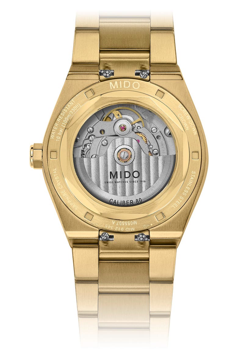 Multifort 8 One Crown Automatic Goldtone Bracelet Watch, 40mm, Alternate, color, BLUE