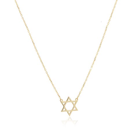 Mini Gold Star of David Necklace