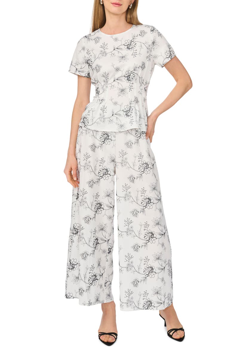 Smocked Waist Crop Wide Leg Pants, Alternate, color, ULTRA WHITE