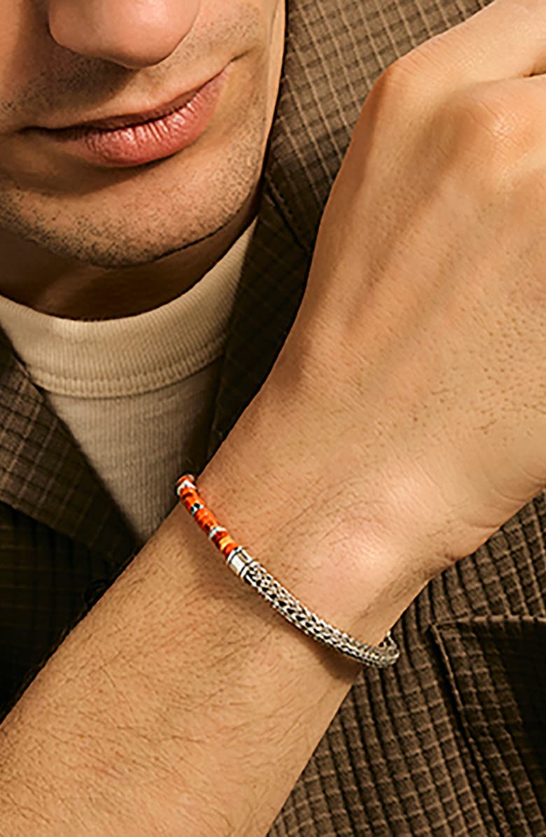 John Hardy Heishi Chain Bracelet, Alternate, color, Orange