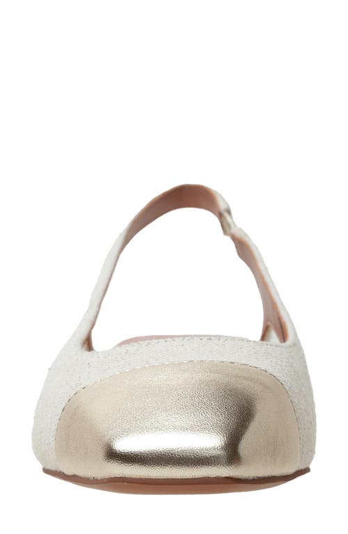 Shop Linea Paolo Charley Slingback Pump In Natural/gold/gold