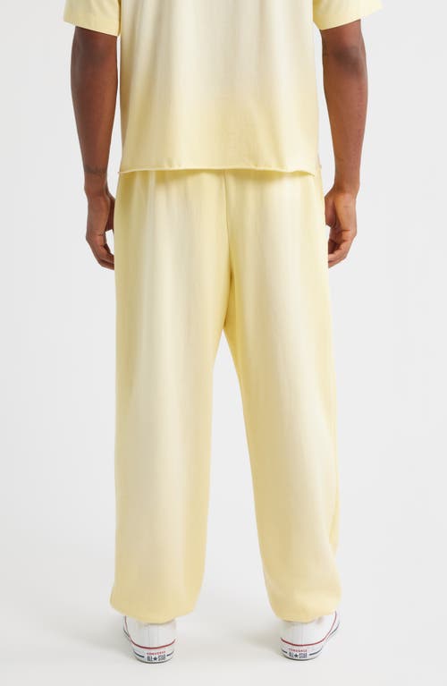 Elwood Core Organic Cotton Brushed Terry Sweatpants In Yellow