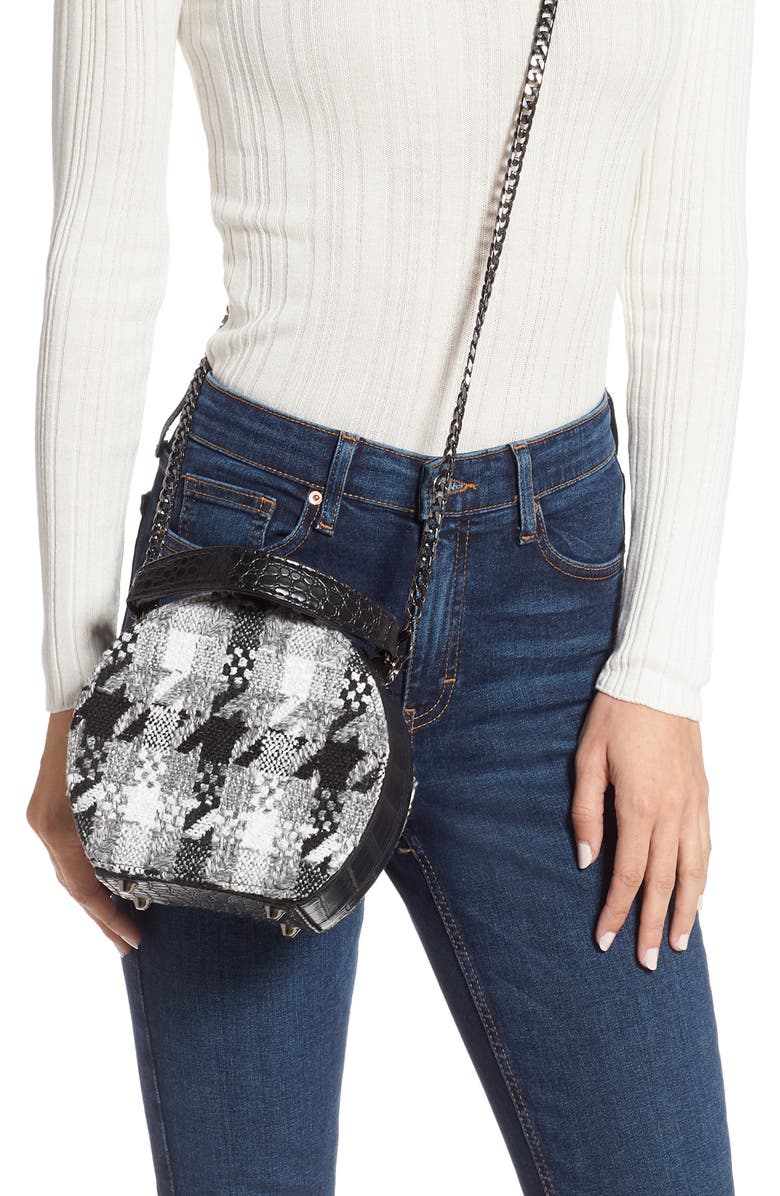 Sondra Roberts Tweed Canteen Crossbody Bag, Alternate, color,