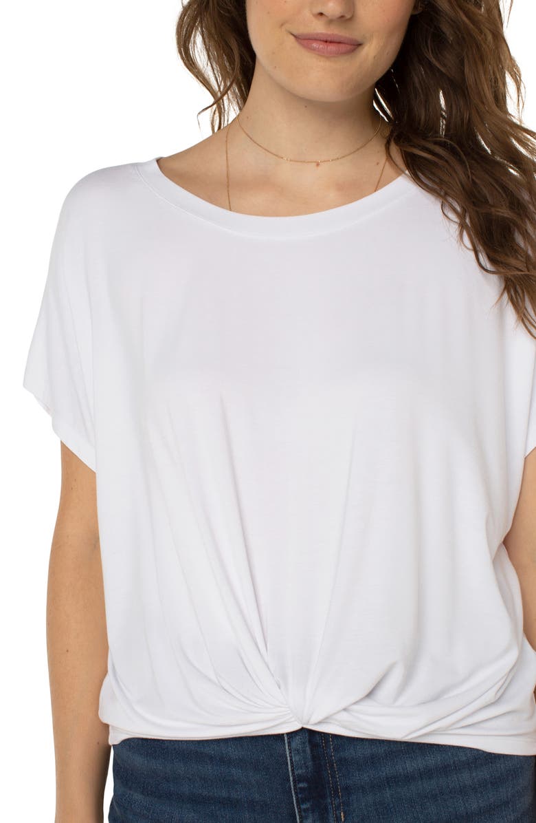 Liverpool Los Angeles Twist Front T-Shirt, Alternate, color, 