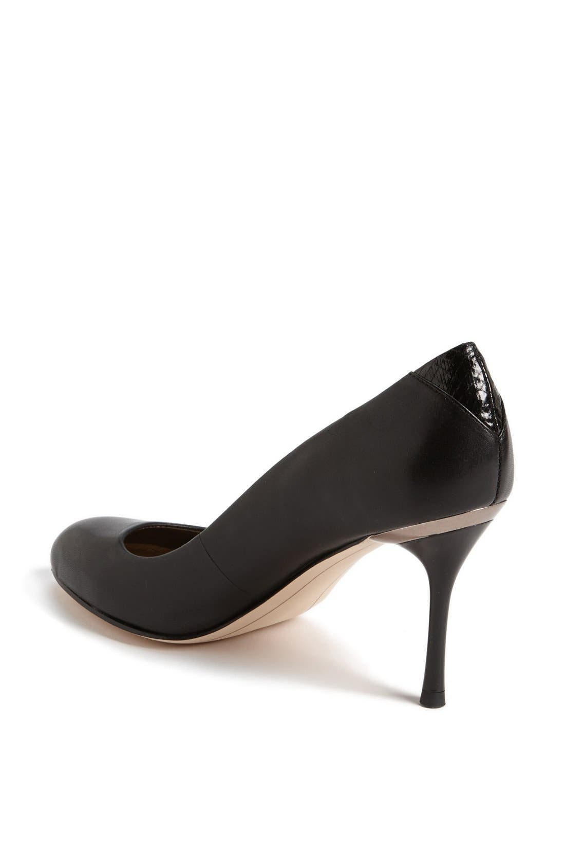 'Camdyn' Pump, Alternate, color, BLACK LEATHER