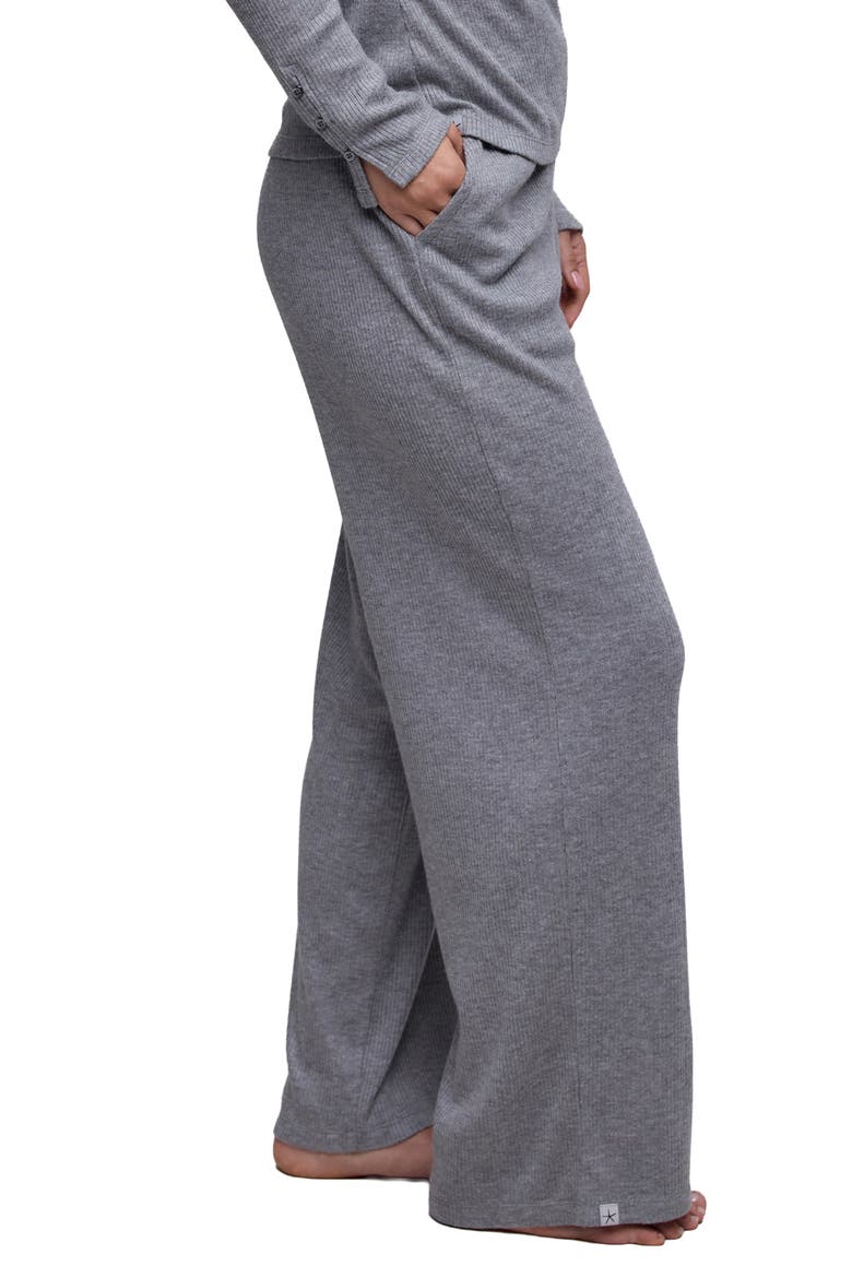 Cozy Dreams Wide Leg Sleep Pants, Alternate, color, HEATHER GRAY