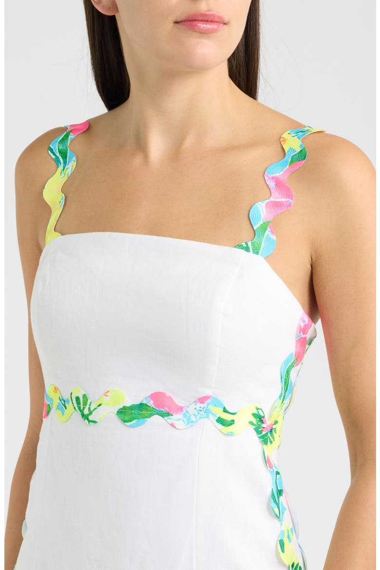 Mikayla Linen Midi Dress, Alternate, color, RESORT WHITE