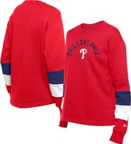 New Era Women's New Era Red Philadelphia Phillies Gameday Crewneck Sweatshirt