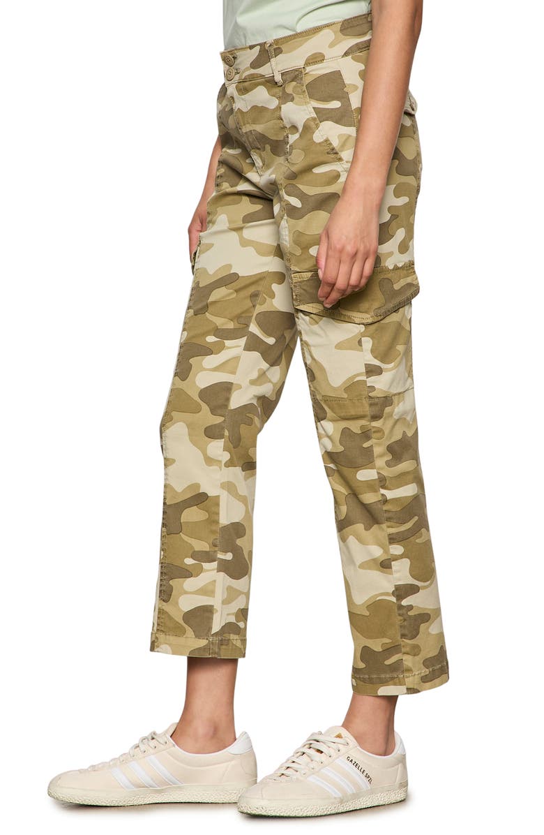 Sanctuary Rebel Ankle Straight Leg Cargo Pants, Alternate, color, Canyon Camo Green