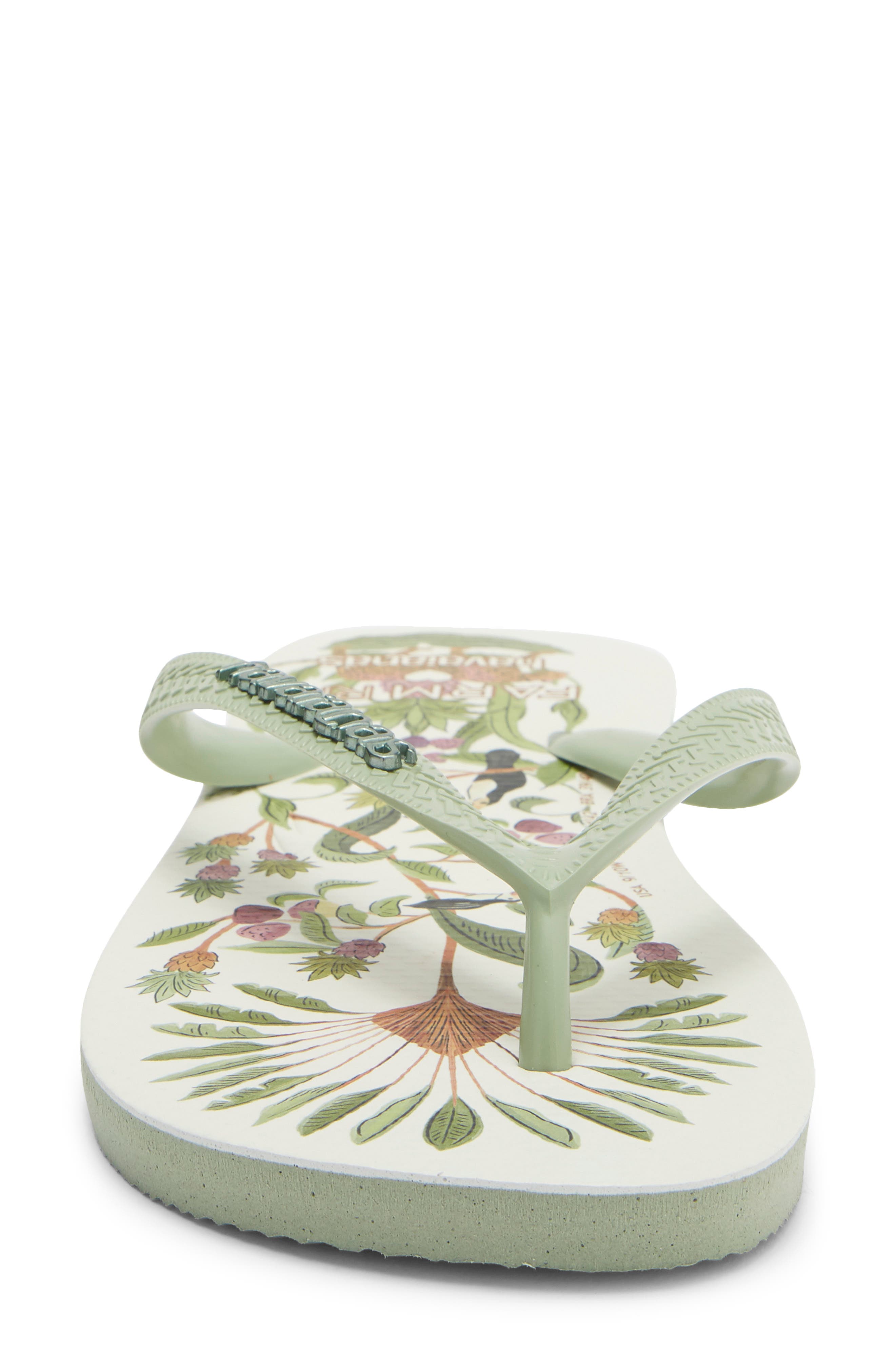 Havaianas Farm Sweet Forest Flip Flop, Alternate, color, Smoke Green