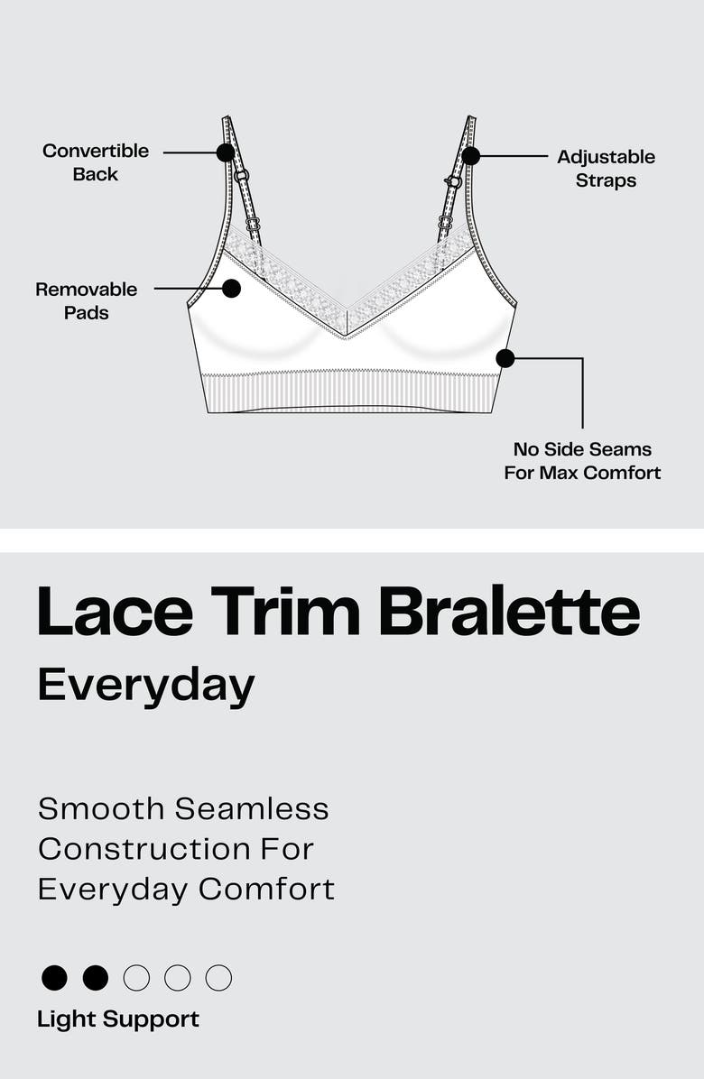 NORDSTROM RACK Everyday 3-Pack Lace Bralettes, Alternate, color, Blue Wild Multi