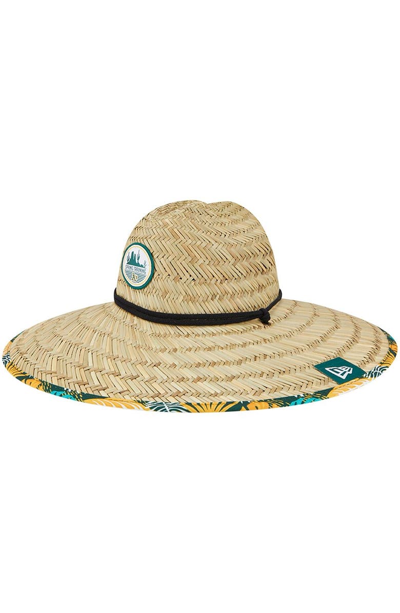 New Era Men's New Era  Natural Oakland Athletics 2023 Spring Training Floral Straw Hat, Main, color, 