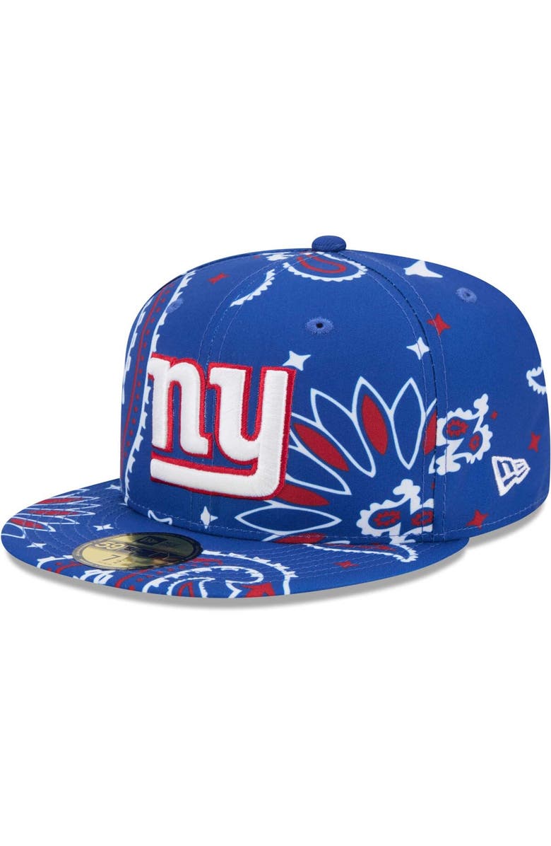 New Era Men's New Era Royal New York Giants Paisley 59FIFTY Fitted Hat, Main, color, Royal