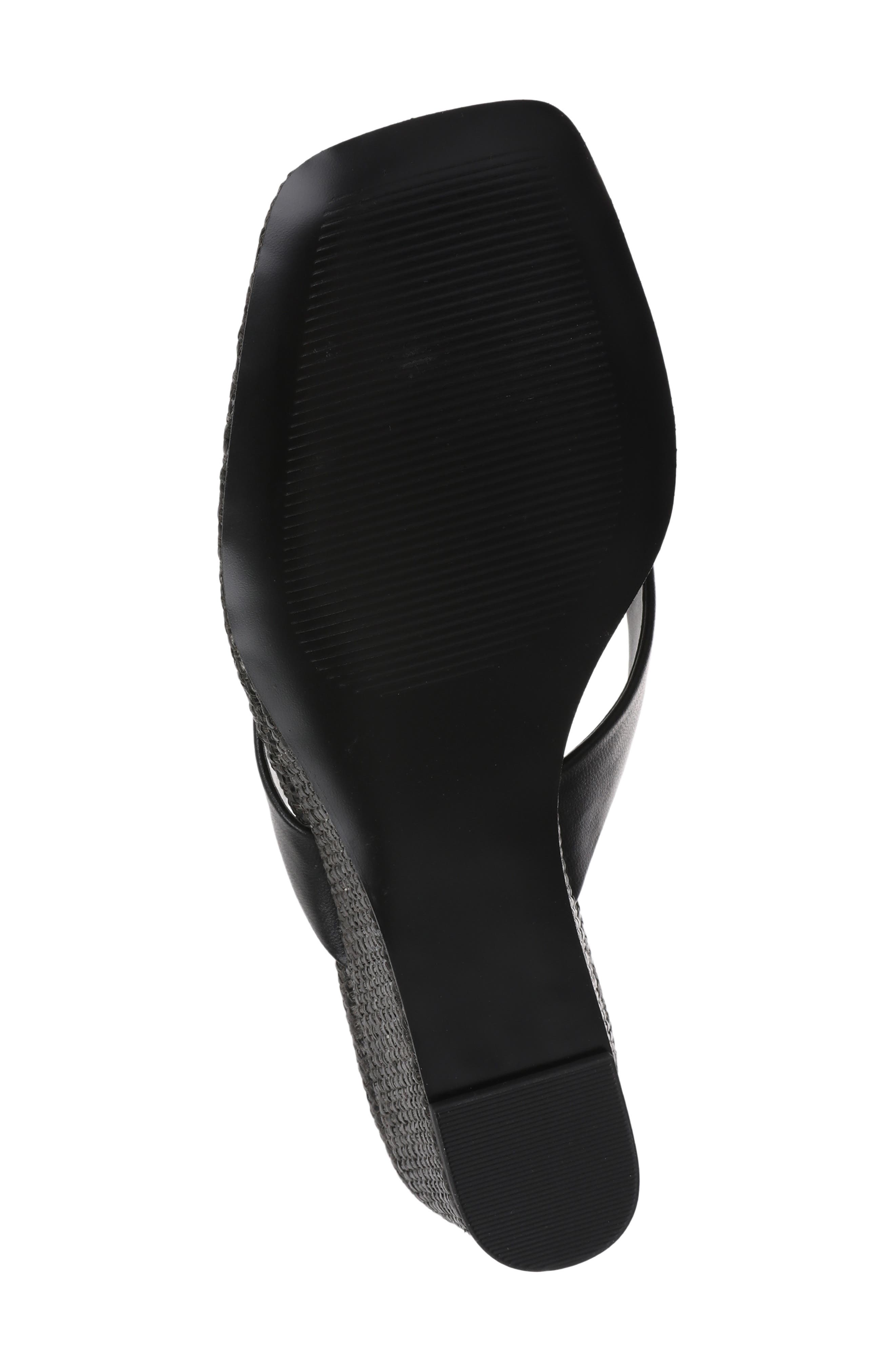 NORDSTROM RACK Shellie Wedge Sandal, Alternate, color, Black