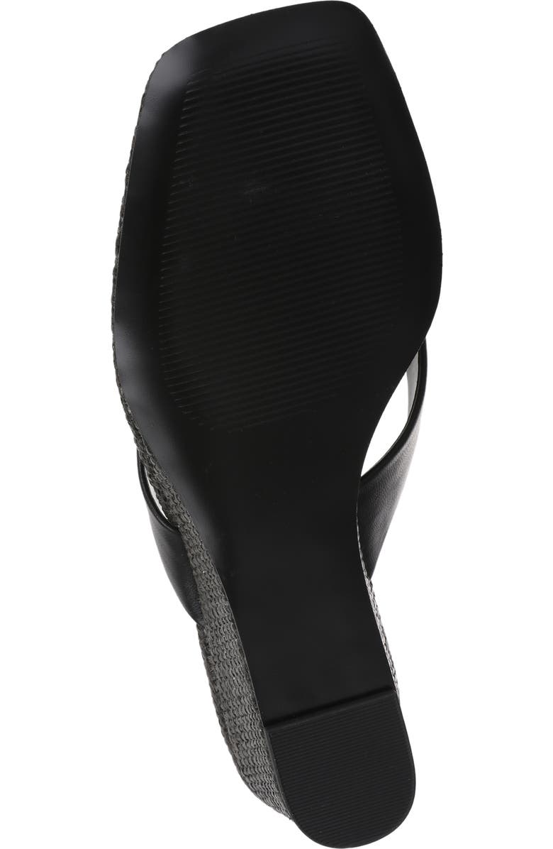 NORDSTROM RACK Shellie Wedge Sandal, Alternate, color, Black