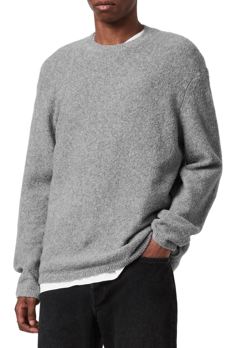 Eamont Organic Cotton Blend Crewneck Sweater, Main, color, GREY MARL