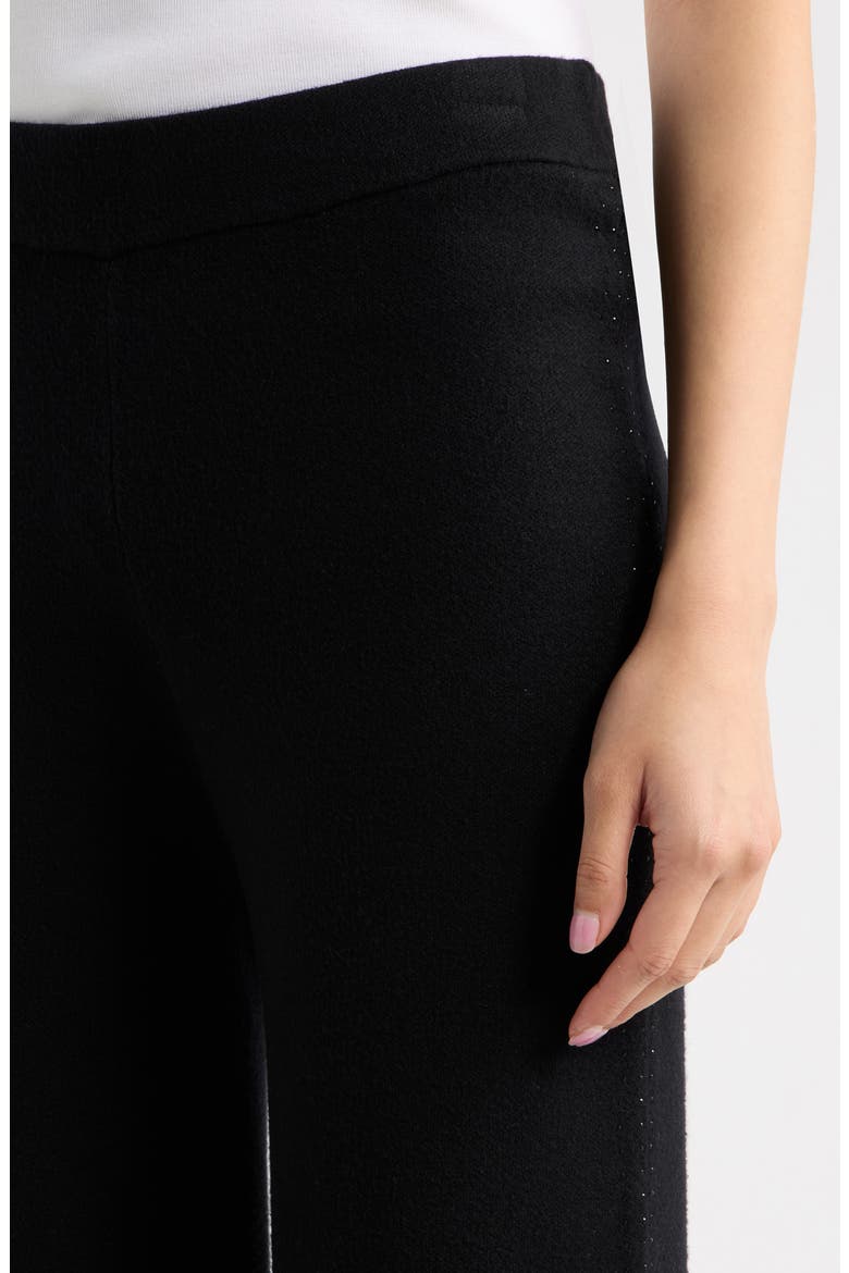 Heat Set Side Stripe Sweater Pants, Alternate, color, ANNE BLACK