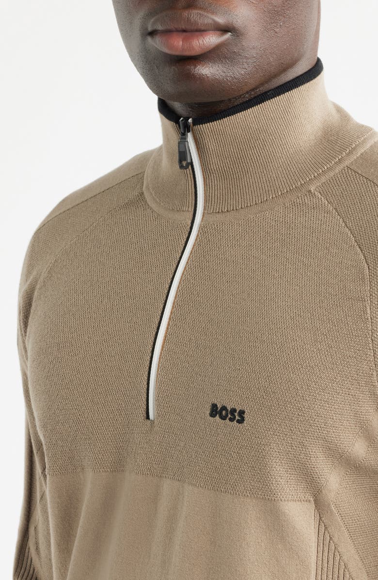 BOSS Hydro-X Water-Repellent Golf Half Zip Pullover, Alternate, color, Light/ Pastel Green