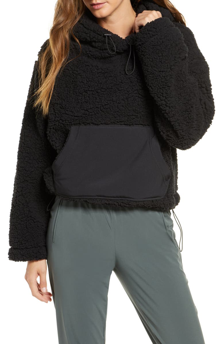 Zella Cassie Faux Fur Hoodie, Main, color,