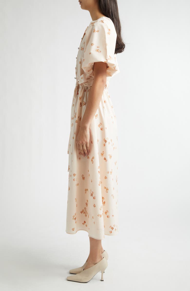 Altuzarra Paulina Petal Print Shirtdress, Alternate, color, 416689 Pale Blush Ao Petals