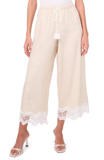 Parker The Daniela Wide Leg Crop Pants In Beige