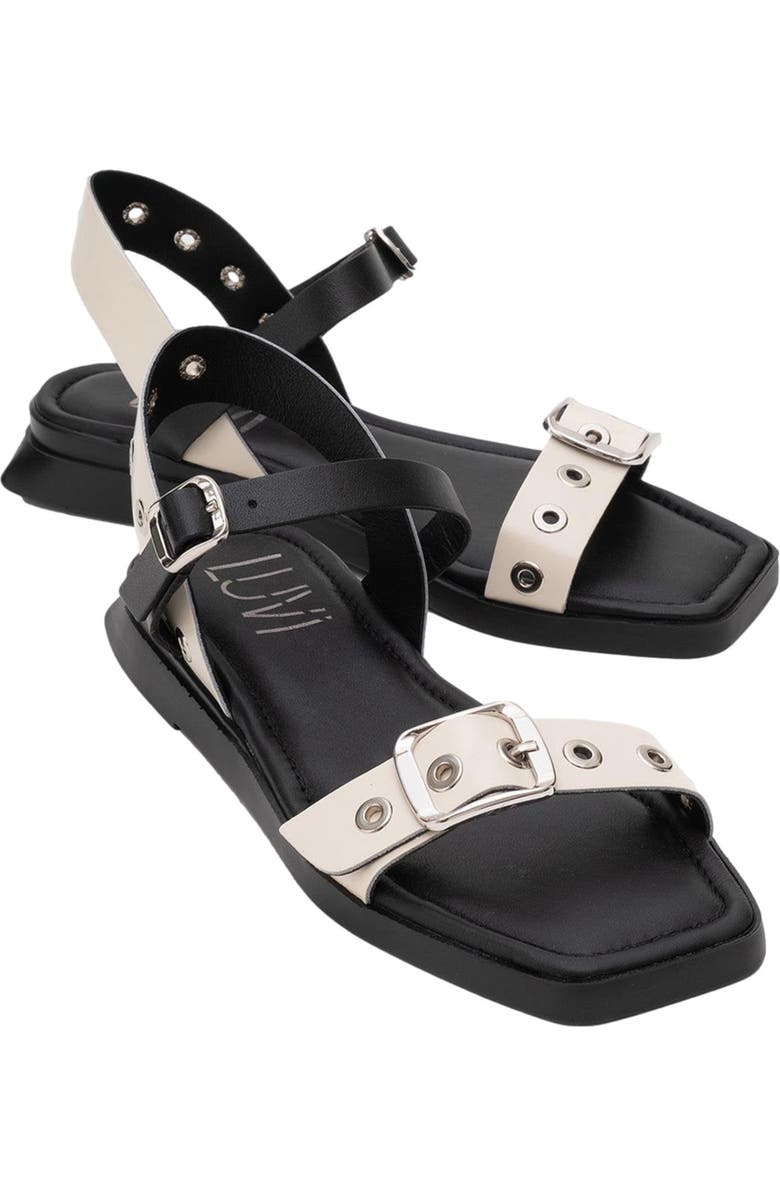 Forever & Always Shoes Mozes Leather Sandal, Main, color, Beige Leather