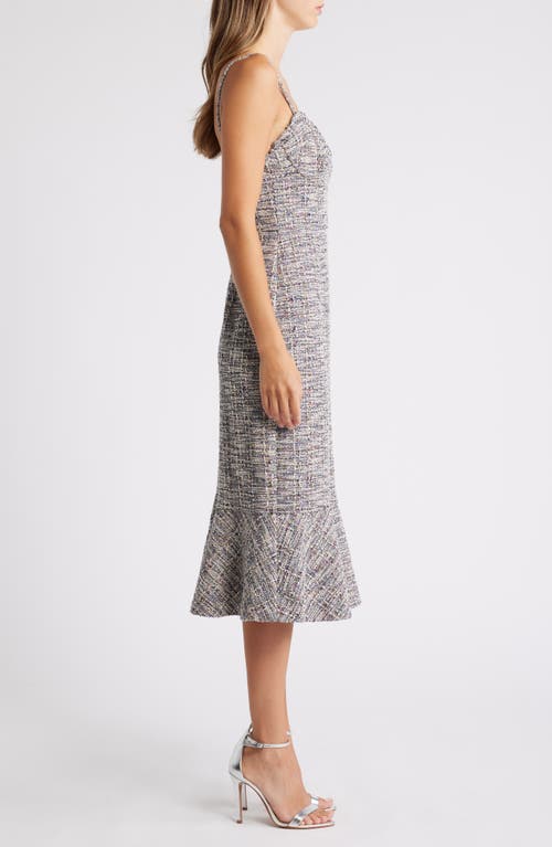 HUTCH HUTCH RUFFLE TWEED MIDI DRESS