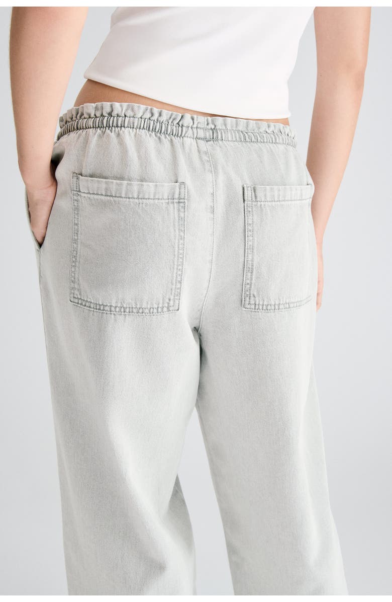 H&M Denim Pull-on Trousers, Alternate, color, 