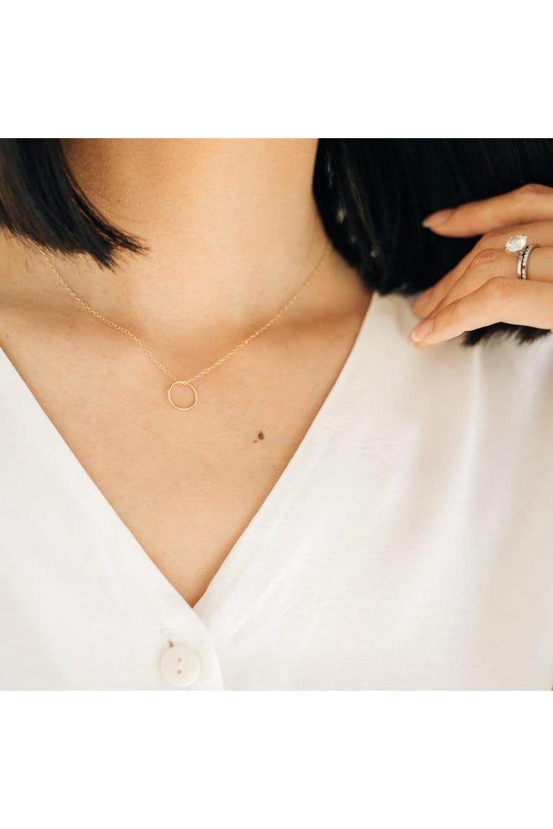 Sol Circle Pendant Necklace, Alternate, color, 14k Gold Fill - 16-18"