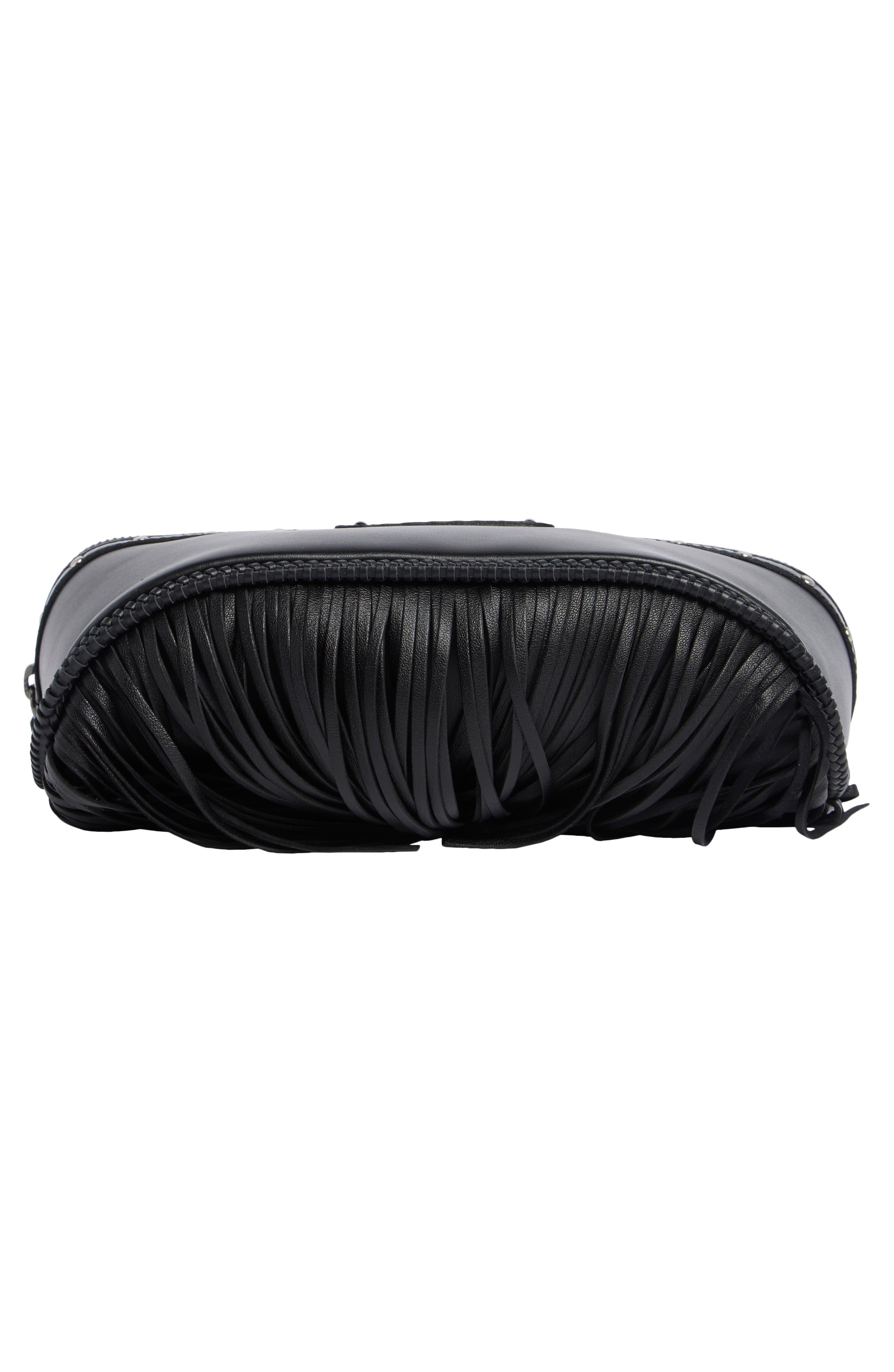 Longchamp Amazone Leather Belt Bag, Alternate, color, Black