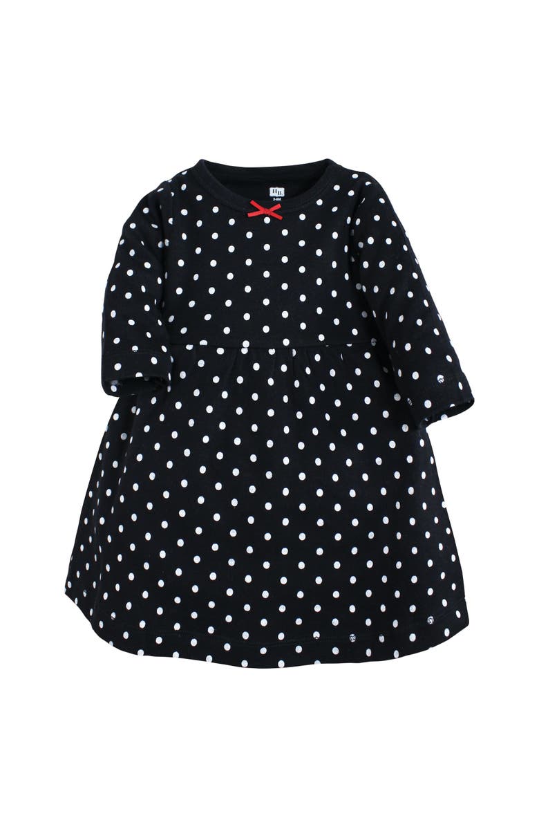 Hudson Baby Twin Pack Long-Sleeve Dress Bundle, Alternate, color, Black White Tartan