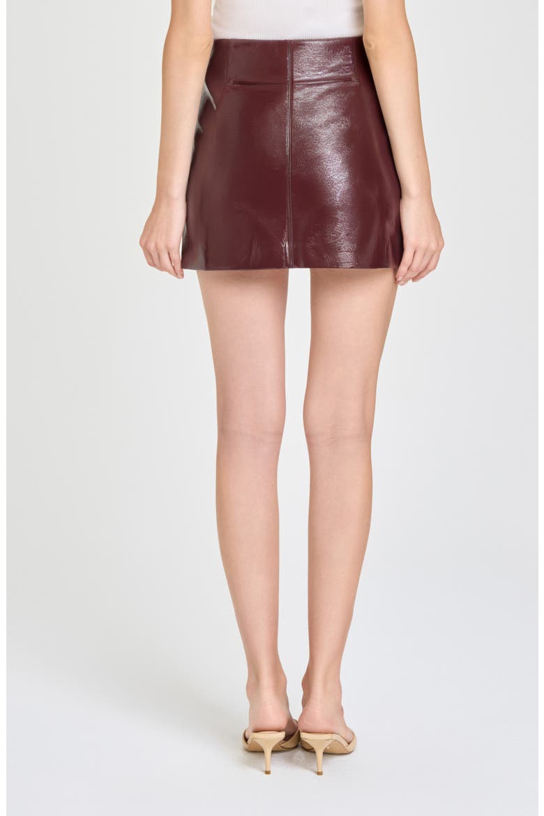 Rocky Faux Leather Miniskirt, Alternate, color, MERLOT