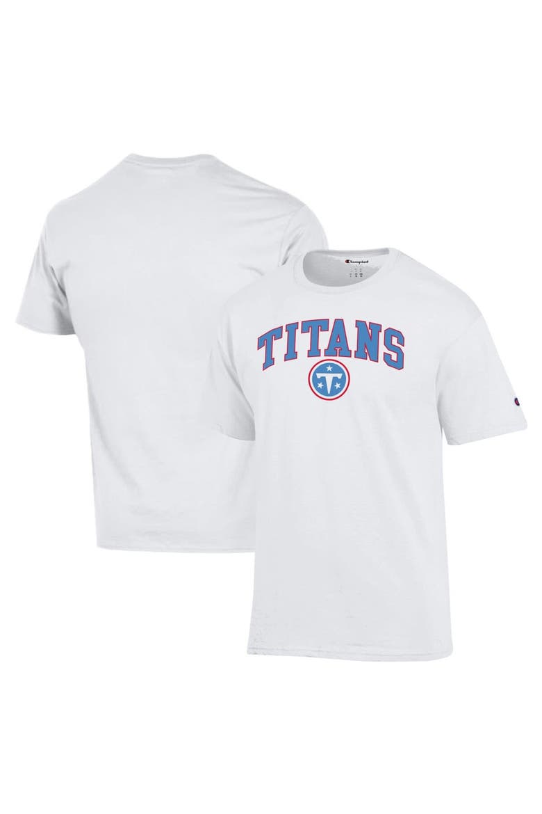 Men's Champion White Tennessee Titans Arch Over Logo T-Shirt, Main, color, White